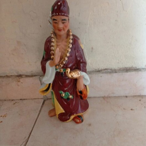 Vintage Monk Sage Statue Collectible with Details