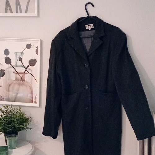 Mantó jacket dark gray like new, long classic style