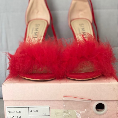Simmi Shoes platform sandals like new, red, size 37