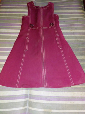 Vintage burgundy sleeveless dress like new, size L