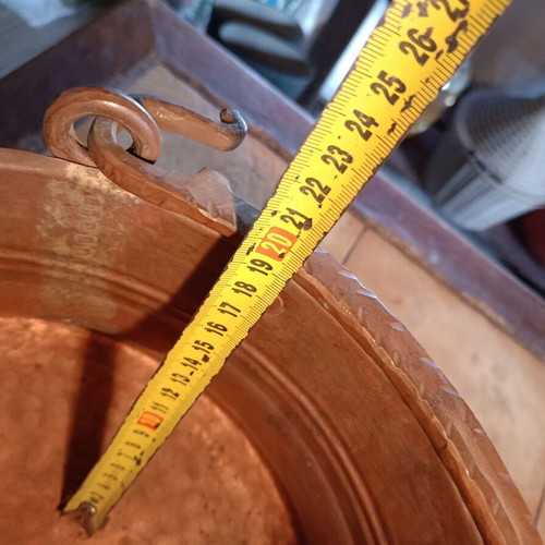 Traditional copper cauldron unused, from dowry