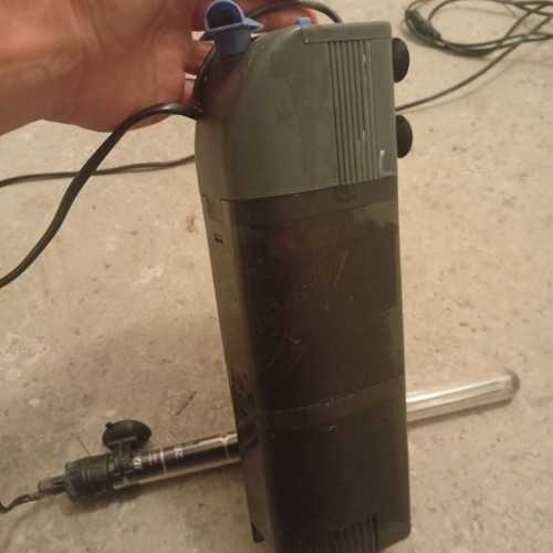 Aquarium internal filter and thermostat used, working perfectly