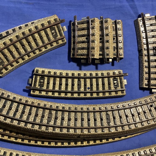 Marklin curved rails used, set of 20 pieces