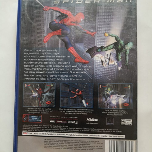 Spiderman PS2 game case without disc