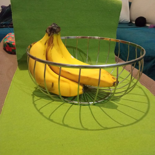 Metal fruit bowl used, large