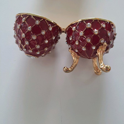 Faberge egg new, opened, height 9cm