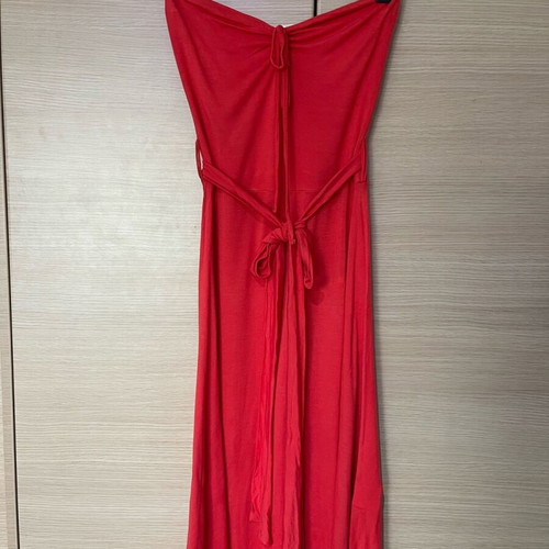 Gestuz coral dress like new, below knee with belt