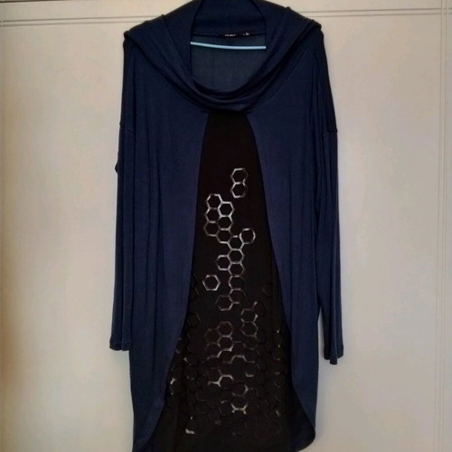 Mat Fashion tunic Small Plus Size like new, blue and black