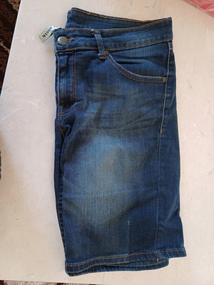 Mango women's denim bermuda shorts used, blue, size L
