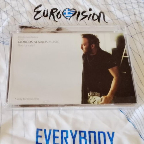 Eurovision 2010 Oslo Giorgos Alkaios CD and scarf like new