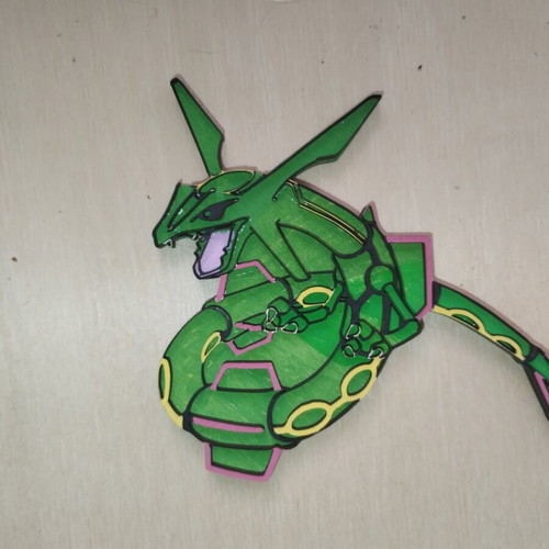 Wooden Rayquaza decorative figure, custom order