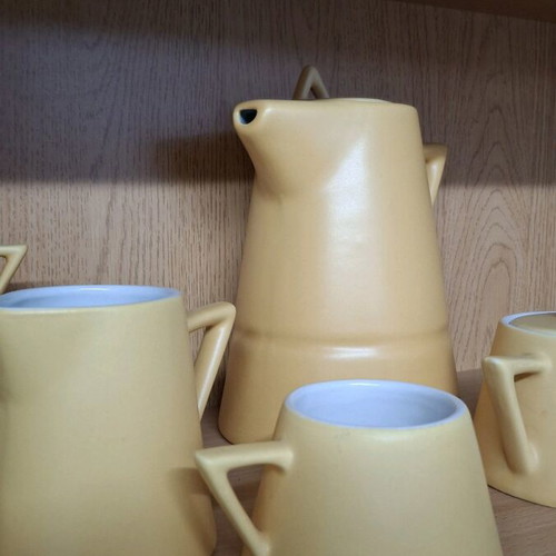 Tea set new mustard/yellow matte