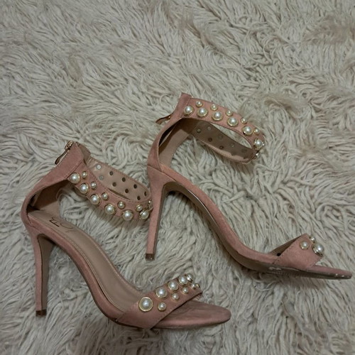 Feng Shoe pink high heels used, size 38