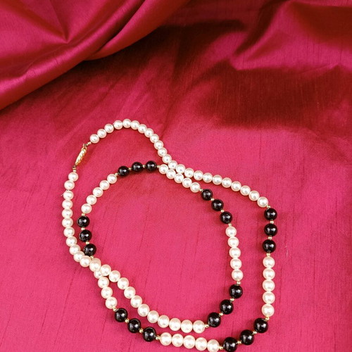 Pearl necklace used, long 86 cm