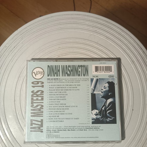 Dinah Washington Verve Jazz Masters 19 CD used, jazz compilation