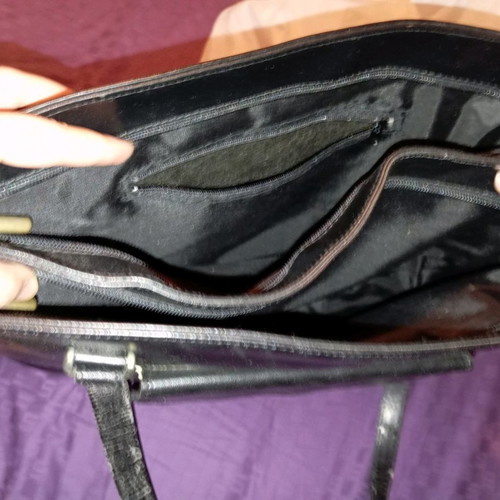 Monica leather handbag used, genuine leather with worn handles
