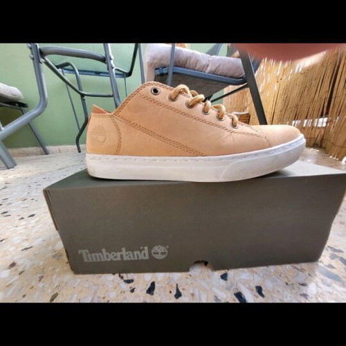 Timberland leather sneakers used, size 41.5, beige