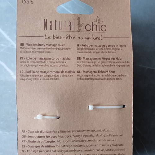 Wooden massage tool new in natural wood color