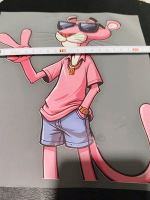 Pink Panther iron-on patch new