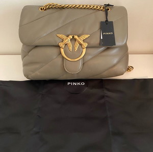 ΤΣΑΝΤΑ ΩΜΟΥ BEIGE-GRIG LOVE PUFF CLASSIC CL. PINKO