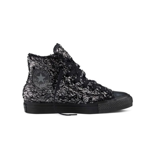 Converse women's all star boots, black and silver
