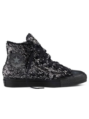 Converse women's all star boots, black and silver