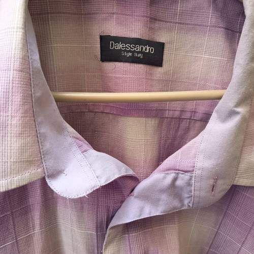 Men's plus size shirt like new, size 50, pink and purple