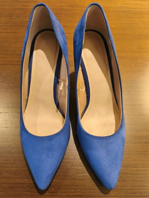 H&M Γόβες Μπλε Σουέντ Σαν Καινούργιο 39, Τακούνι 8cm