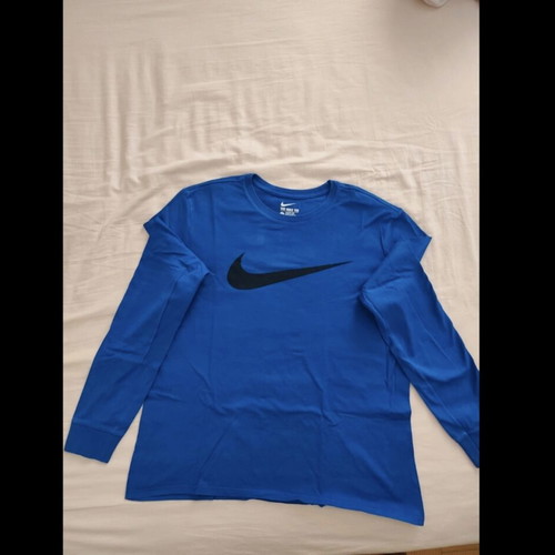 Nike long sleeve tee, blue, size large