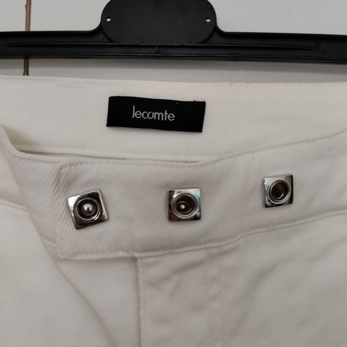 Lecomte white pants new, size 44, cotton blend