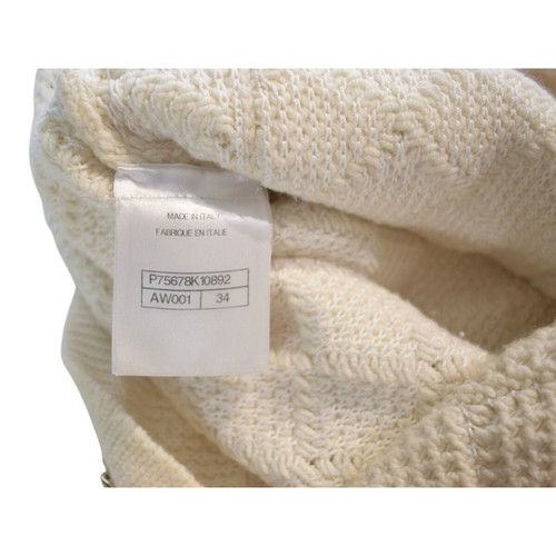 Chanel Cream Cashmere Knit Mini Skirt with Chain FR 34 XS
