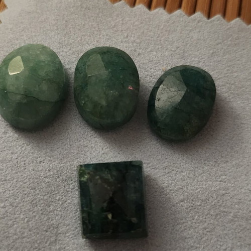 Cut emeralds