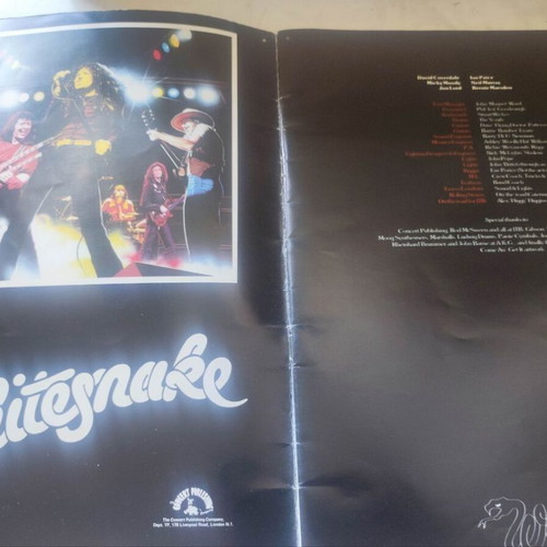Whitesnake Come An' Get It 1981 tour program used