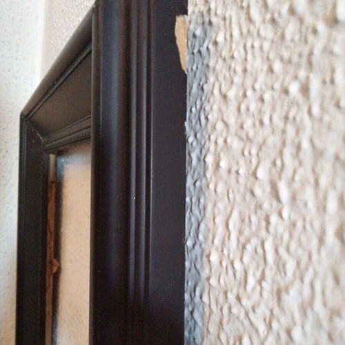 Set of 2 Vintage Wooden Frames, dark brown embossed, no glass