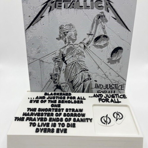 Metallica "...And Justice for All" 3D printed collectible display stand like new