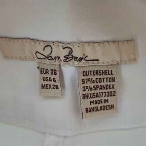 Jean Basic women's chino pants like new, white, size M