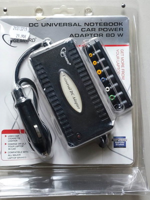 DC Universal notebook car power adaptor 80 watt