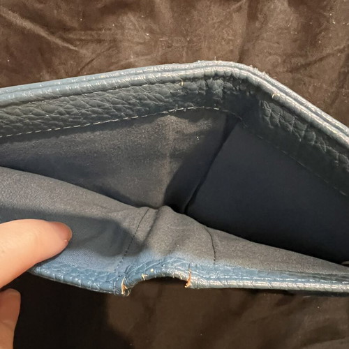 Stradivarius wallet used, dark blue