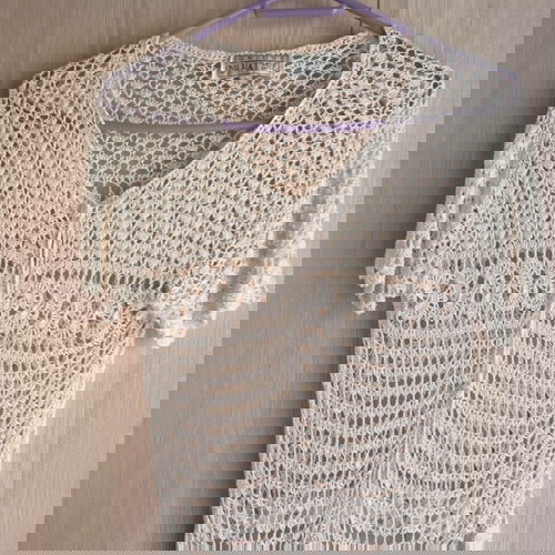 Ζακετάκι Unique by Nature λευκό πλεκτό μέγεθος L σαν καινούργιο