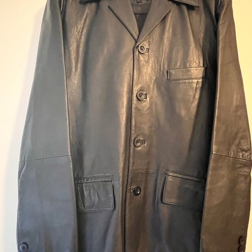 Selected leather jacket like new, black, size L