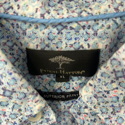 Fynch-Hatton floral print shirt size XL like new, blue