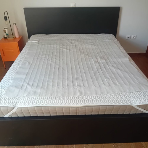 IKEA double bed used, black, 200x160 cm