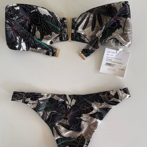 Cocomo bikini set new, small, black with leaf print