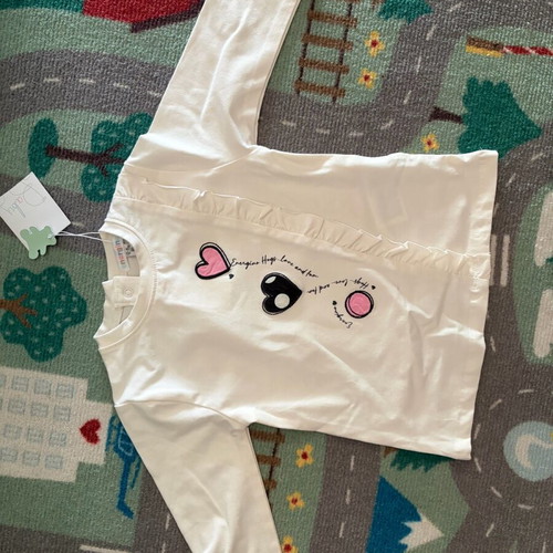 Girls' clothing set 80 cm new, leggings with blouse, 12-15 months