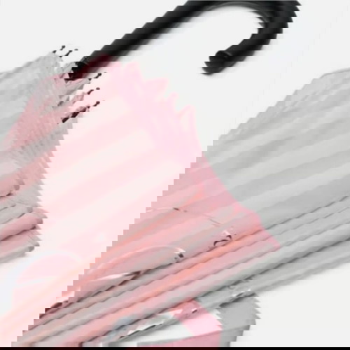 Ομπρέλα Victoria’s Secret 2024 Fashion Show μεγάλη, καινούργια, ριγέ λευκό-ροζ