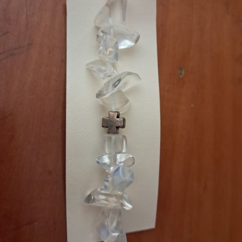 Handmade Baptismal Martyrika Bracelets Pack of 156 with Opalite Quartz and Steel Cross