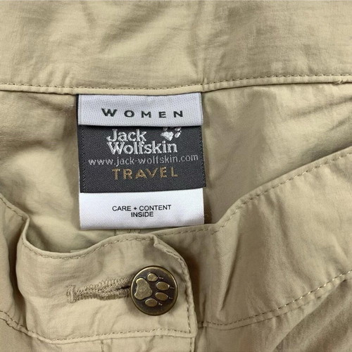 Jack Wolfskin Womens Travel Trousers Size M 10/12 Beige like new