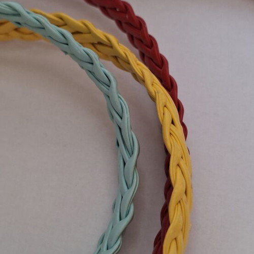 Modissimo women's braided belts new, set of 3 colors, 1 meter