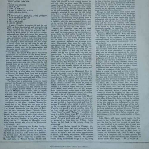 John Henry Barbee Portrait In Blues Vol.9 LP album σαν καινούργιο