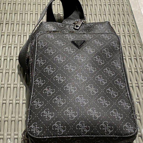 Guess Monogram Crossbody Bag, Limited Edition, dark grey